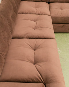 Mosley Sectional Sofa in Chocolate Brown