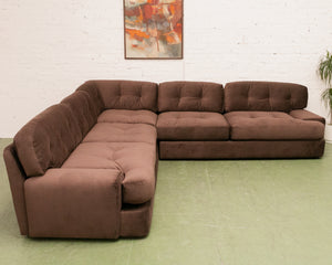 Mosley Sectional Sofa in Chocolate Brown