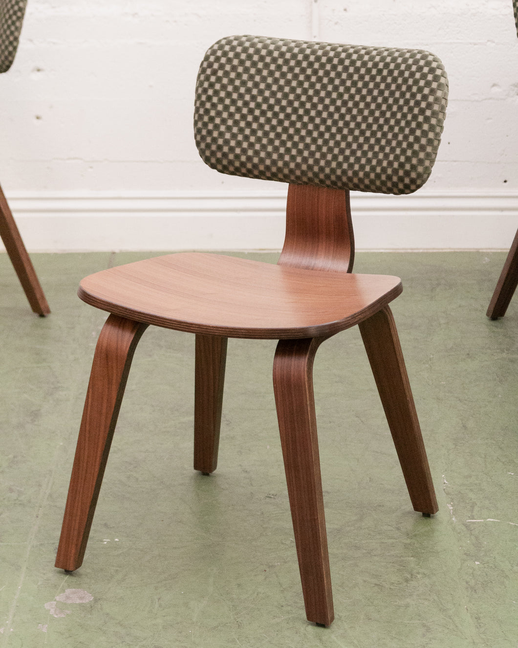 Checkered Green Bentwood Chair