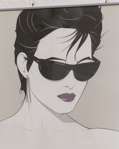 Patrick Nagel 1983 Print Silver Foiled Sunglasses Poster Art