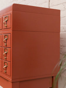 Painted Wood Chest of Drawers Restored File Cabinet