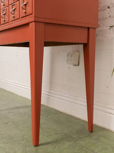 Painted Wood Chest of Drawers Restored File Cabinet