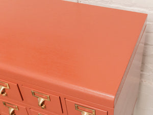 Painted Wood Chest of Drawers Restored File Cabinet