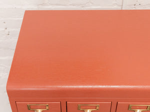 Painted Wood Chest of Drawers Restored File Cabinet