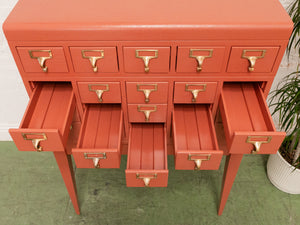 Painted Wood Chest of Drawers Restored File Cabinet