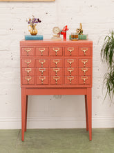 Load image into Gallery viewer, Painted Wood Chest of Drawers Restored File Cabinet
