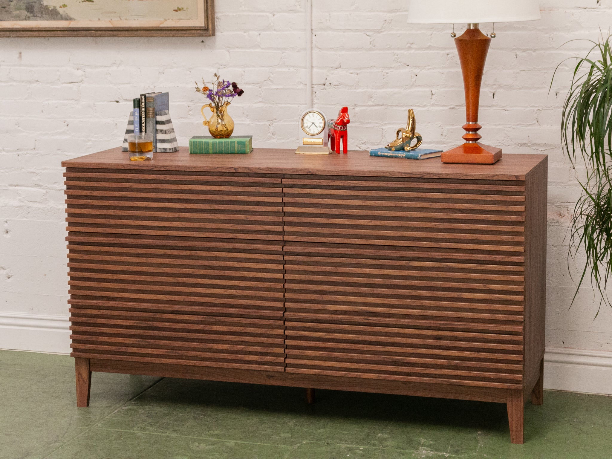 Slat Drawer Slat Six Drawer Dresser – Sunbeam Vintage