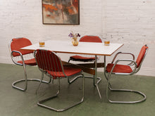 Load image into Gallery viewer, 1970’s Burnt Orange Chrome Chairs x4
