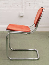 Load image into Gallery viewer, 1970’s Burnt Orange Chrome Chairs x4
