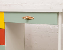 Load image into Gallery viewer, Multi Color Desk (Teal Right Drawer)
