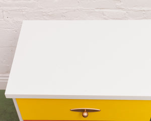 Multi Color Desk (Teal Right Drawer)