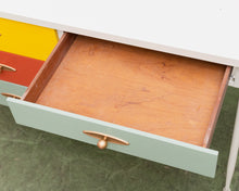 Load image into Gallery viewer, Multi Color Desk (Teal Right Drawer)
