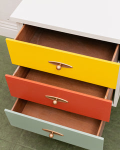Multi Color Desk (Teal Right Drawer)