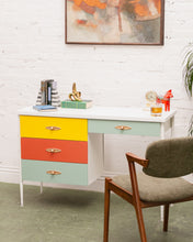 Load image into Gallery viewer, Multi Color Desk (Teal Right Drawer)
