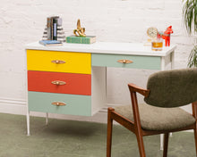 Load image into Gallery viewer, Multi Color Desk (Teal Right Drawer)

