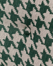 Load image into Gallery viewer, Green Houndstooth Chair &amp; Ottoman
