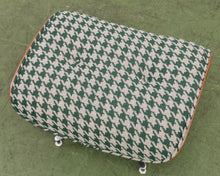 Load image into Gallery viewer, Green Houndstooth Chair &amp; Ottoman
