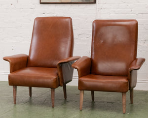 Italian Leather Vintage Armchair