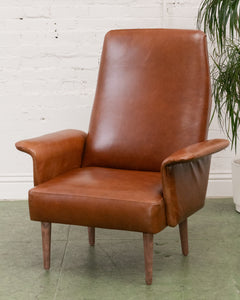 Italian Leather Vintage Armchair