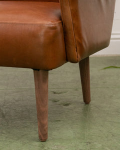 Italian Leather Vintage Armchair