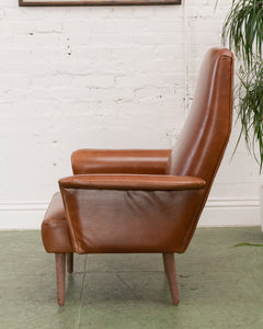 Italian Leather Vintage Armchair