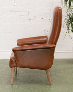 Italian Leather Vintage Armchair