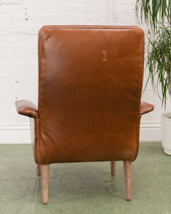 Italian Leather Vintage Armchair