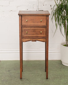 2 Drawer Antique End Table