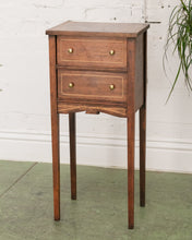 Load image into Gallery viewer, 2 Drawer Antique End Table
