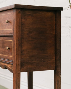 2 Drawer Antique End Table