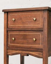 Load image into Gallery viewer, 2 Drawer Antique End Table
