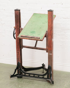 Antique Camera Stand Height Adjustable Cast Iron and Wood