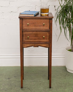 2 Drawer Antique End Table