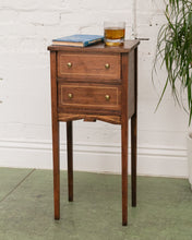 Load image into Gallery viewer, 2 Drawer Antique End Table
