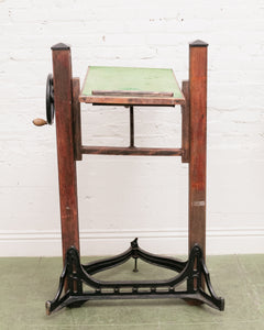 Antique Camera Stand Height Adjustable Cast Iron and Wood