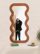 Load image into Gallery viewer, Wooden Squiggle Mirror
