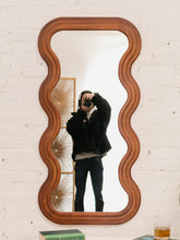 Load image into Gallery viewer, Wooden Squiggle Mirror
