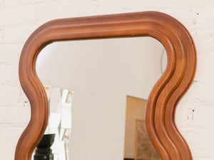 Wooden Squiggle Mirror