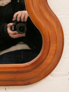 Wooden Squiggle Mirror