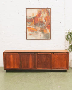 Exotic Wood Walnut Vintage Credenza