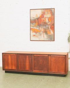 Exotic Wood Walnut Vintage Credenza