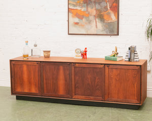 Exotic Wood Walnut Vintage Credenza