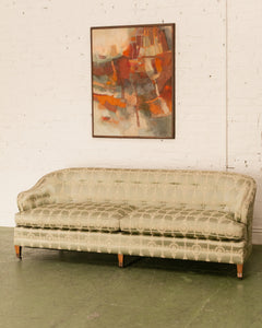 Celedon Green Regency Vintage Sofa