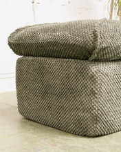 Load image into Gallery viewer, Stitched Green Chair and Ottoman
