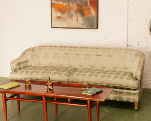 Celedon Green Regency Vintage Sofa