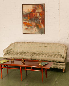 Celedon Green Regency Vintage Sofa