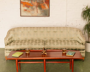 Celedon Green Regency Vintage Sofa