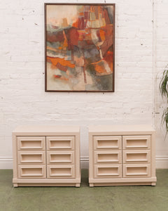 Pair of Vintage Nightstands in Sand