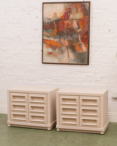 Pair of Vintage Nightstands in Sand