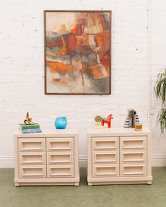 Pair of Vintage Nightstands in Sand